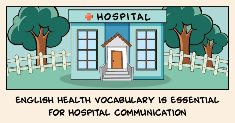 English health vocabulary words for common sickness and symptoms
