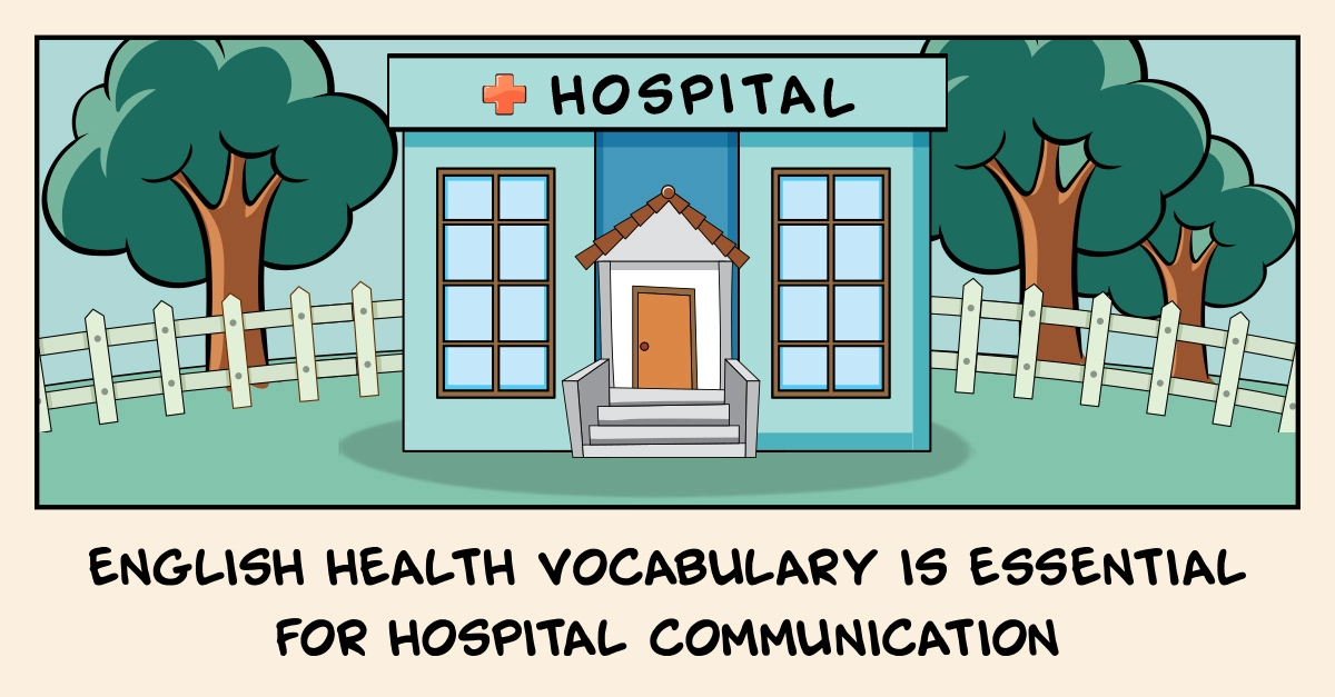 English health vocabulary words for common sickness and symptoms